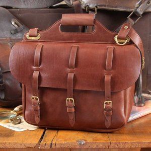 Colonel Littleton Leather No 1 Saddlebag Briefcase